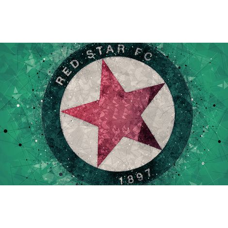 Papier peint panoramique Foot / Football - RED STAR FC - 130 cm x 81 cm (1/2)