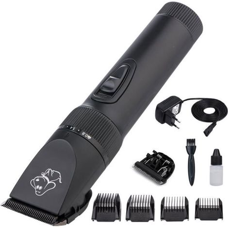 Tondeuse Chien, Tondeuses Pour Animaux, 4 Pcs Batterie, Un Sac Cuir, Rechargeable Clippers Pour Chiens (1/4)