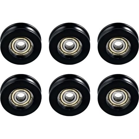 6 unidades de ruedas para puertas correderas acristaladas, ruedas de recambio para puertas mosquiteras, accesorios para puertas correderas de ducha, para persianas, cajones, puertas de aluminio y arma (1/4)
