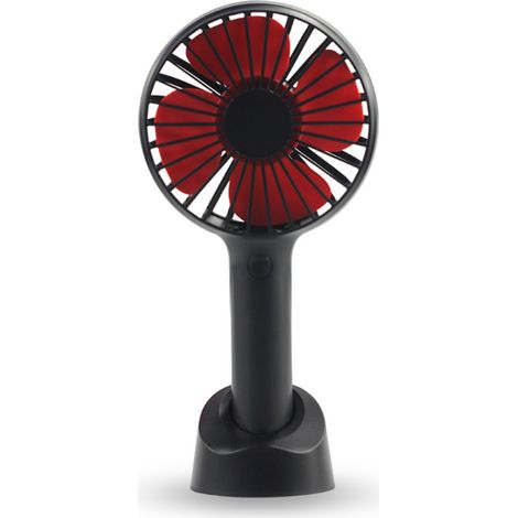 Ventilador USB pequeño portátil, mini ventilador eléctrico silencioso, ventilador de escritorio portátil negro recargable