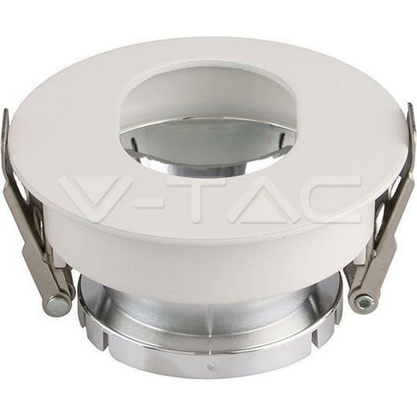 Portalámparas LED empotrable GU10 redondo ajustable V-TAC con orificio ovalado