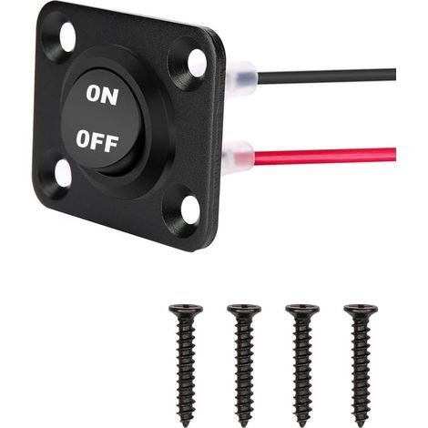 Stück 12V-24V Wippschalter, runder Wippschalter, 1-fach, 6A/250V 10A/125VAC SPST, rundes 12V-Schaltfeld für Auto, LKW, Rennwagen, Boote (1/5)