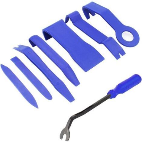 Lot de 8 PCS Multifonction Outil Démontage Installation, pour Voiture Radio Audio Garniture Intérieure Dash Tableau de Bord, Installateur Pry Outil (1/5)