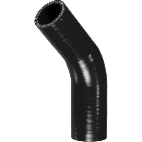 Tuyau En Silicone Noir 1 Pièce Pour Voiture Universel 45° (1/5)