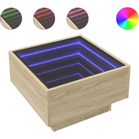 Maison Exclusive - Mesa de centro y LED madera ingeniería roble S