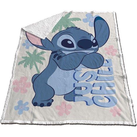 Disney Manta Stitch farbiger Sherpa 130x170 cm weich
