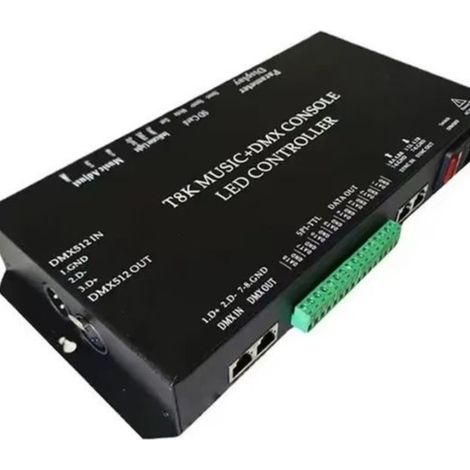 T8K colorful light music controller, 8-port colorful DMX512 music controller, can be connected to a console. (1/2)