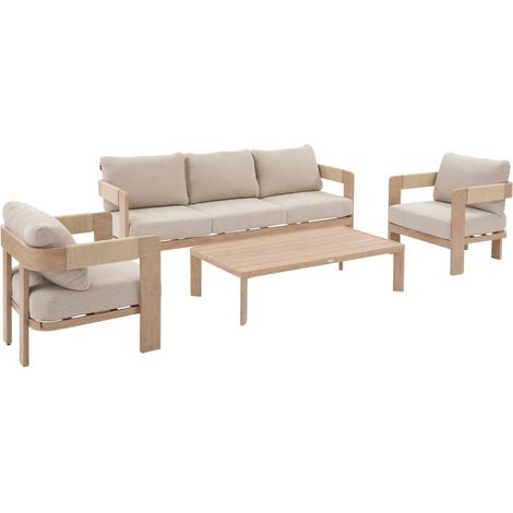 Set di mobili da giardino oryna 5 posti miele - Hespéride