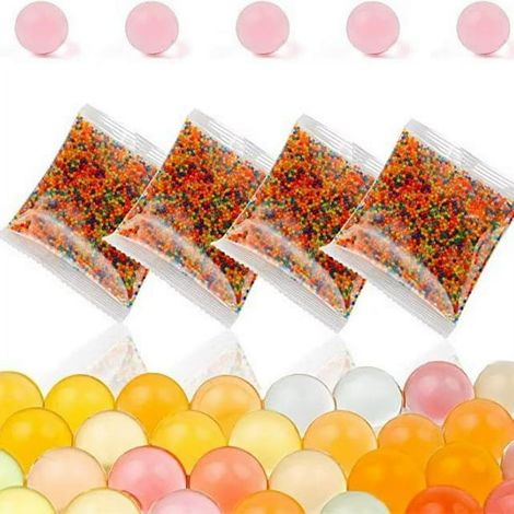 40000 Perle d'eau, Perles d'eau 6 Couleurs, Résine Perles Gel Eau, Non Toxique et Écologique, 7-8mm de Diamètre Après Trempage, Utilisé pour Remplir des Vases Transparents (1/5)