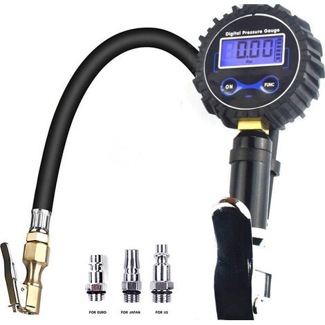 manomètre pour pneus de voiture, gonfleur pour moto, pistolet de pression de pneus haute précision, manomètre, testeur de pression de pneus, gonfleur
