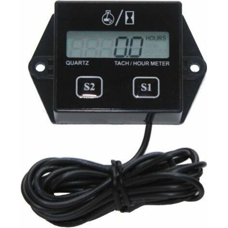 Motorcycle Tachometer, Digital Tachometer, Inductive Hour Meter for 2-Stroke and 4-Stroke Small Engines, Replaceable Battery, Waterproof Tachometer for Marine Engines, ATVs, MTVs, and UTVs (1/4)