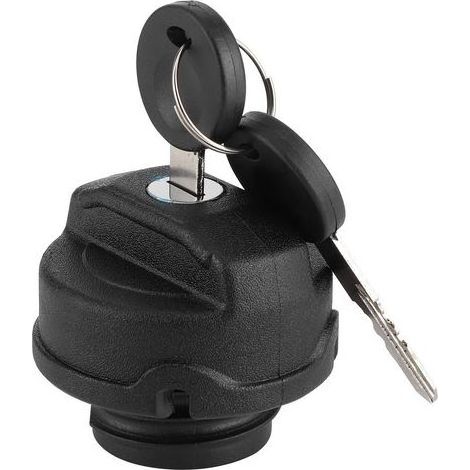 Schwarzer ABS-Tankdeckel mit abschließbarer Abdeckung, passend für Käfer/Polo/Caddy, mit 2 Schlüsseln (1/5)