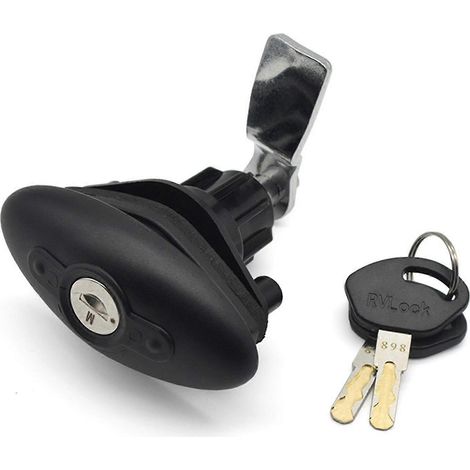 Schubladenverschluss mit Druckknopf und 2 Schlüsseln, kompatibel mit Wohnmobilen, Wohnwagen und Booten. (1/5)