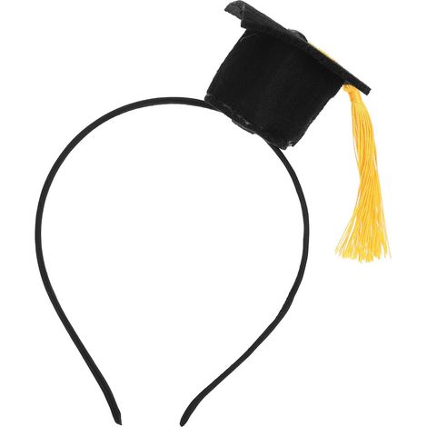 Yellow Felt Pom-Pom Doctoral Hair Hoops (1/5)