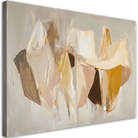 Quadro su tela, Astrattismo moderno beige - 60x40 (1/3)