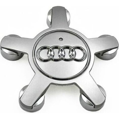 Jeu De 4 Caches-Moyeux 4f0601165 N Roue Emblème, Pour Enjoliveurs De 135 Mm Pour Audi (argent) (1/5)