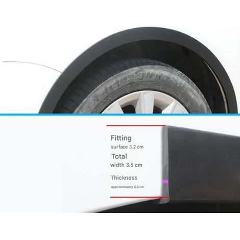 1.5 m Élargisseurs de garde-boue universels, arcs de roues de voiture, arc d'extension d'aile, protection contre les éclaboussures de sourcils, Kit de carrosserie, couverture, accessoires