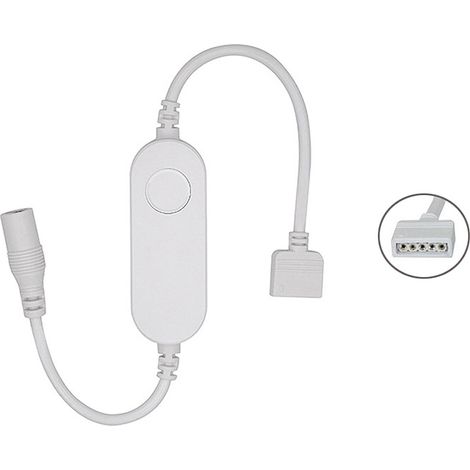 Contrôleur LED WiFi Tuya sans fil compatible Alexa IFTTT, interface RGBW 5 broches, commande vocale et appli smartphone, boîtier PC blanc V0 (1/5)