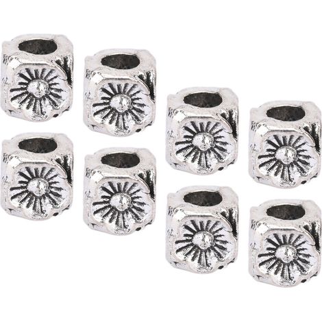 50 Perles Barbes Vintage en Métal pour Tresses et Dreadlocks, Accessoires Capillaires Masculins (1/5)
