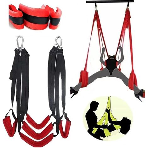 Five Heavy Duty Red Nylon Hanging Swings for a Different Entertainment Experience An Original Gift for Men and Women