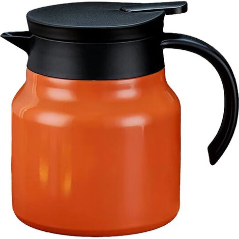 Théière Isotherme 1000ml avec Séparation Détachable pour Thé et Café, Design Orange Moderne (1/5)