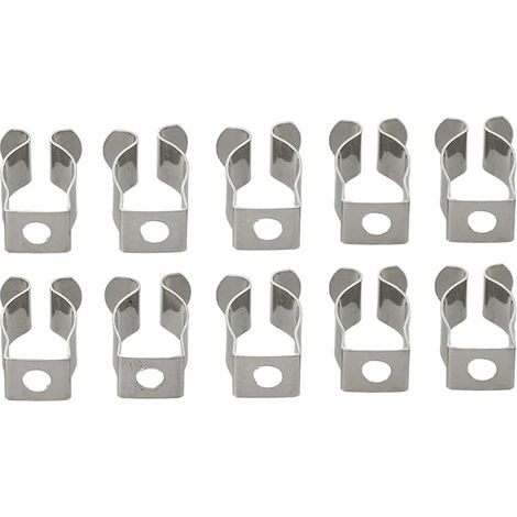 clips à ressort en forme de boucle, clips à ressort ouverts, clips à outils en acier au manganèse robustes de 6-28 mm pour garages, cabanons, cours, armoires (12 mm) (1/5)