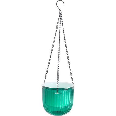 Pot À Plantes Suspendu - Réservoir À Eau Autonome - Pour Intérieur Et Extérieur - Transparent - Taille L (1/5)