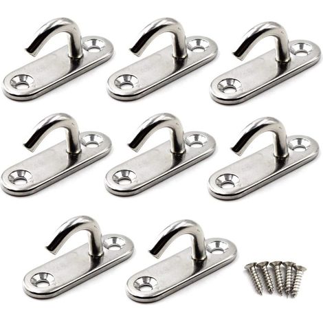 Ojal de acero inoxidable 304 de alta resistencia M5, gancho para techo, pared, ojal, ojal, ojal, ojal, ojal, ojal, ojal, herrajes para cubierta de barco (8 piezas) (1/5)