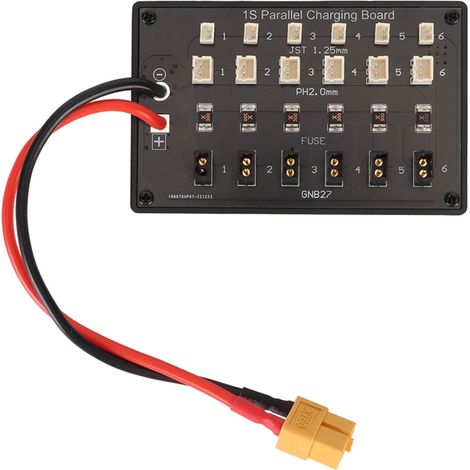 Carte de charge parallèle 6 canaux pour batteries, avec connecteurs JST PH2.0mm et JST1.25mm, plaque d'équilibrage pour chargeur. (1/5)