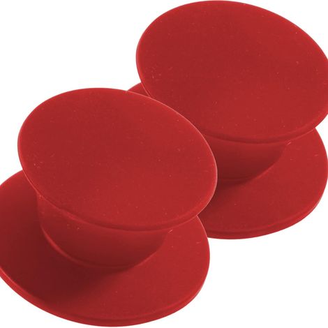 Poignée de Remplacement pour Couvercle en Verre poignée de Casserole Robuste Bouton de Couvercle Couvercle de Casserole Knauf Poignée Univers siliconée Echange 2 x Couleur Rouge (1/5)
