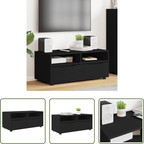 vidaXL Wohnzimmermöbel - TV-Schränk Schwarz 100 x 48 x 43 cm Holzwerkstoff (1/5)