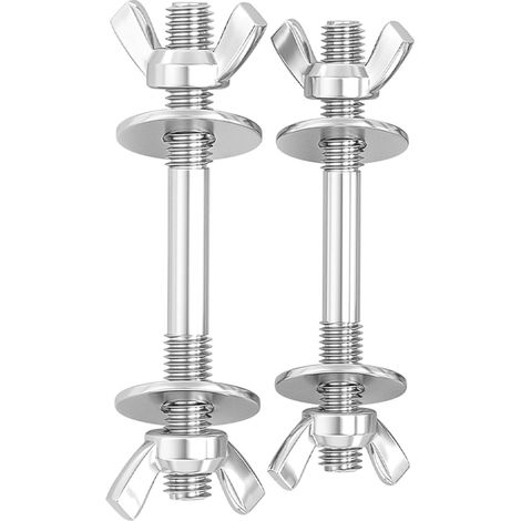Durchgangsschrauben-Sets aus Edelstahl 304, M10, doppelseitige Gewindestangen mit Flügelmuttern und Unterlegscheiben for handfesten Anziehen(M1040 (2 pcs)) (1/5)