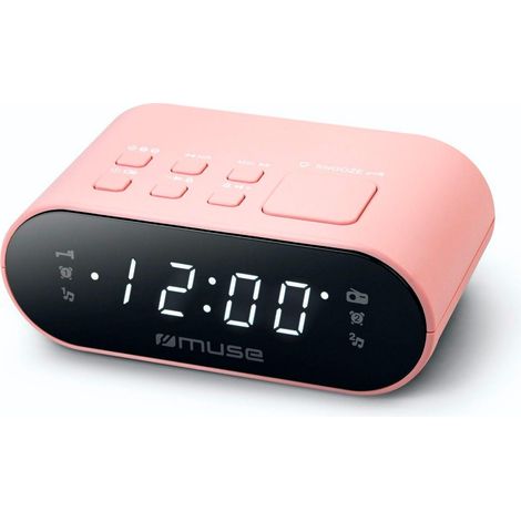Muse M 10 CPK Radio Réveil Rose Compact et Pratique (1/3)