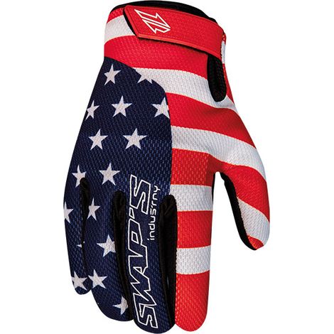 Gants Cross GAN095 S - Bleu Rouge Blanc - Homologué CE KP1 (1/4)