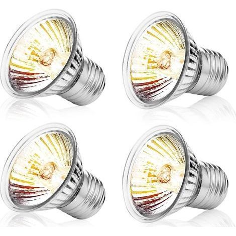 4 Pièces Ampoule Chauffante, E27 50W UVA UVB Dimmable, Reptile Terrarium Tortue Lézard (1/5)