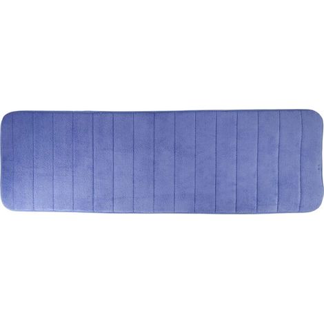 Alfombra de cocina/dormitorio de espuma viscoelástica absorbente antideslizante de 120x40 cm, color azul oscuro.