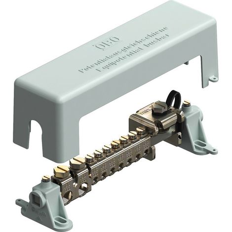 OBO Bettermann Carril de compensación de potencial 217mm Latón gris, 5015650