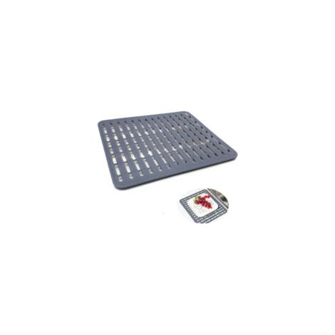 32.5x28.7x1.1cm,gris– Tapis de fond d'évier en silicone ou protège évier - Petit format