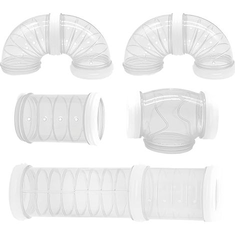 Tunnel de jeu pour hamster - Assortiment de tubes transparents pour cage à hamster et accessoires, M (1/5)