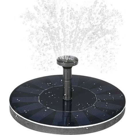 Pompe solaire, pompe à eau solaire, fontaine à panneau solaire pour bassin ou jardin. Pompe avec panneau solaire monocristallin et pompe sans balais [Classe énergétique A]