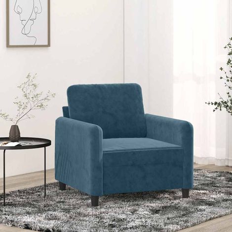 Fauteuil Bleu 60 cm Velours (1/5)