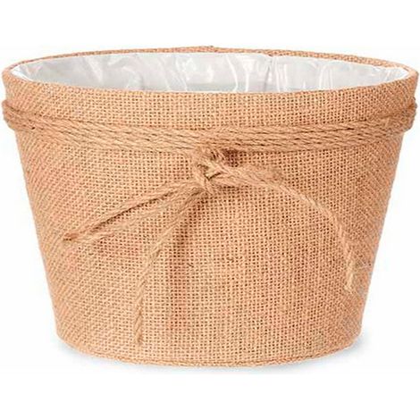 IBERGARDEN macetero tela saco lazo 12x12,5 cm , Macetero tela saco lazo 12 x 12,5 cmFabricado en material naturalIncluye forro interior para mejor utilizaciónMedidas: 1 (1/2)