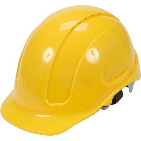 Casque de sécurité jaune, hauteur compensée en ABS
