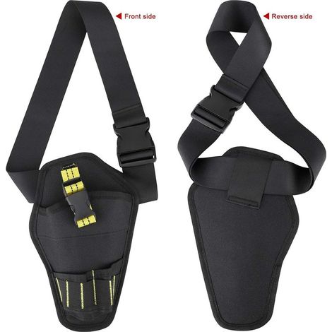 Cinturón portaherramientas, cinturón con funda ajustable y hebillas abiertas para guardar herramientas y taladros. (1/5)
