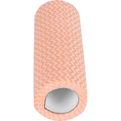 Chiffon d'essuyage non tissé jetable pour cuisine - Torchon de nettoyage lavable orange (1/5)