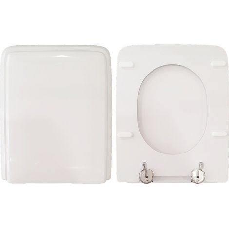 Copriwater Edge Quadra Eos legno rivestito in resina poliestere bianco (1/4)