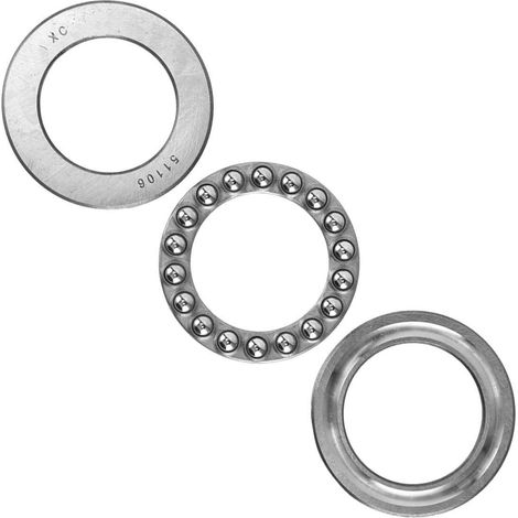 Axialkugellager aus Stahl 51106, 5 Stück, besonders leichte Ausführung, axiale Belastung, Zubehör für Industriemaschinen (1/5)