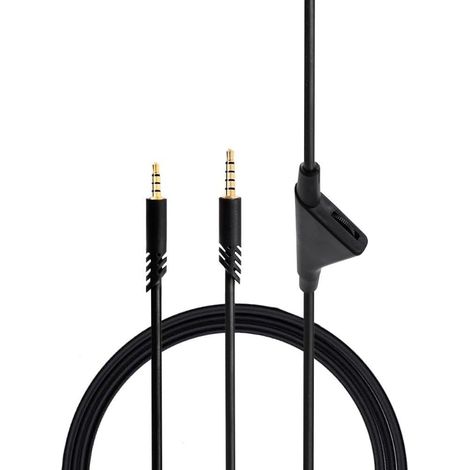Câble Audio Jack 2M avec Contrôle Volume pour Casque(Black) (1/5)