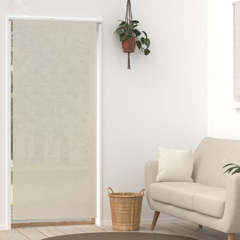 Voilage lin pour porte fenêtre 90x200 cm LINEN naturel, par Soleil d'Ocre