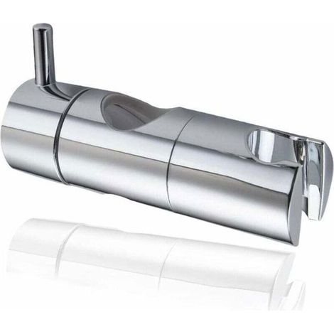 Support de pommeau de douche à ventouse - fixation murale - rail coulissant universel - 19 mm - argent - rotation à 360° (1/4)